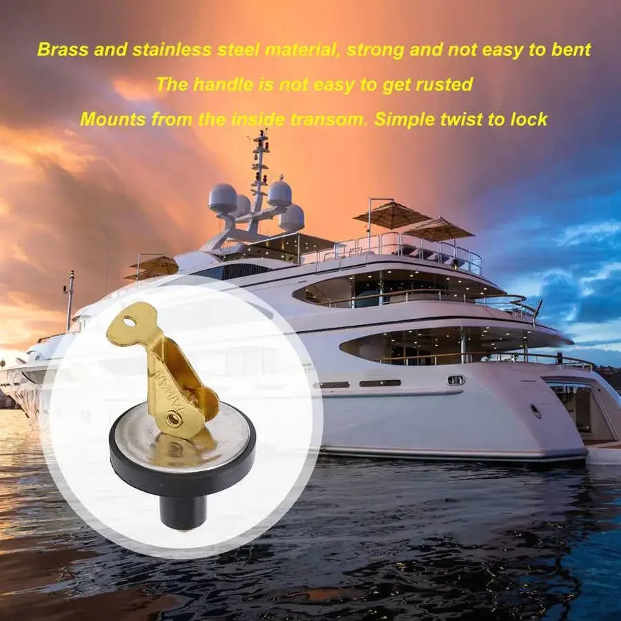 19mm Compression Drain Plug Brass Screw Type Rubber Seal Boat Yacht Marine AccessoriesDiameter 7/8in