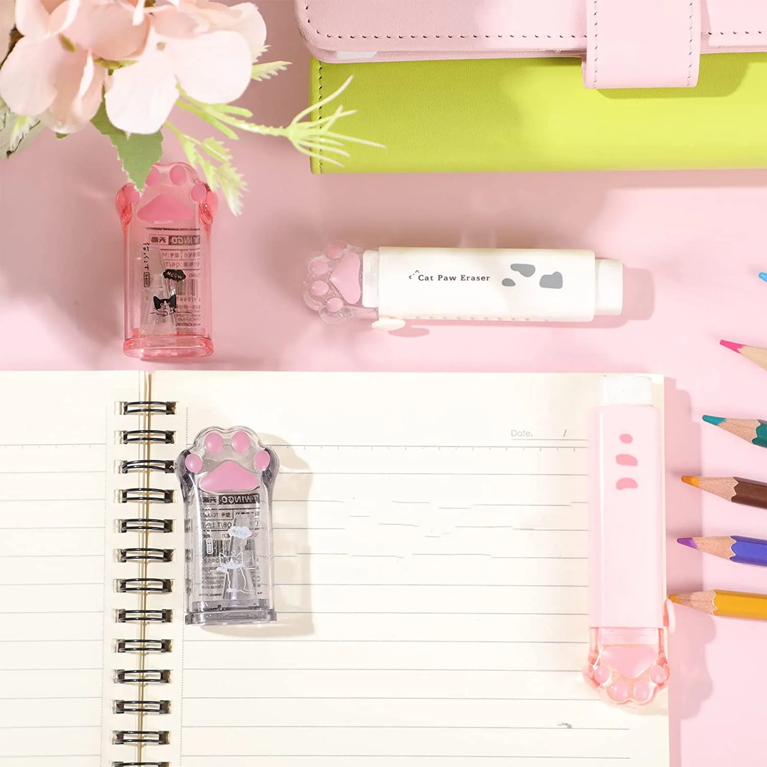 4 шт., выдвижная точилка для карандашей в виде кошачьей лапы