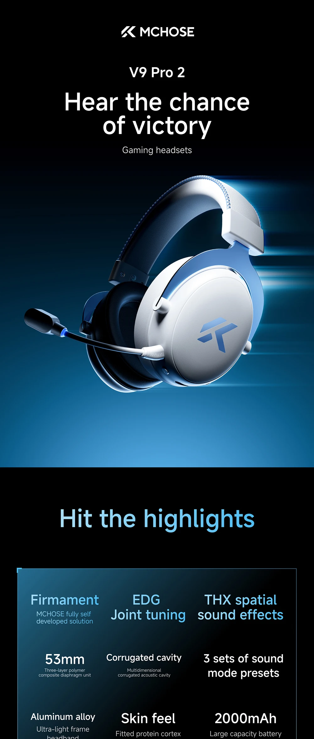 black gaming headset option