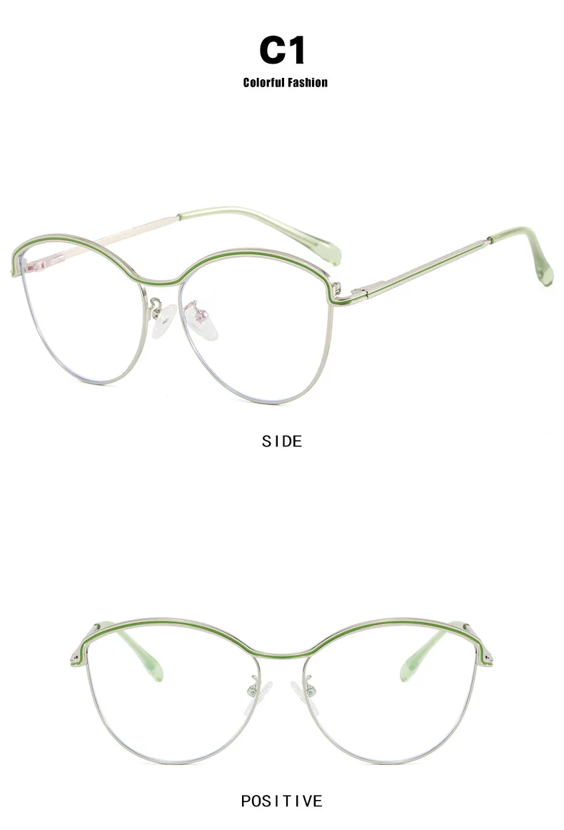 Neue Marke Design Vintage Metall Kreis Rahmen Photochrome Anti Blau Licht Frauen Rezept Lesebrille + 1,25 + 2,25 + 3,75 – Detail 8