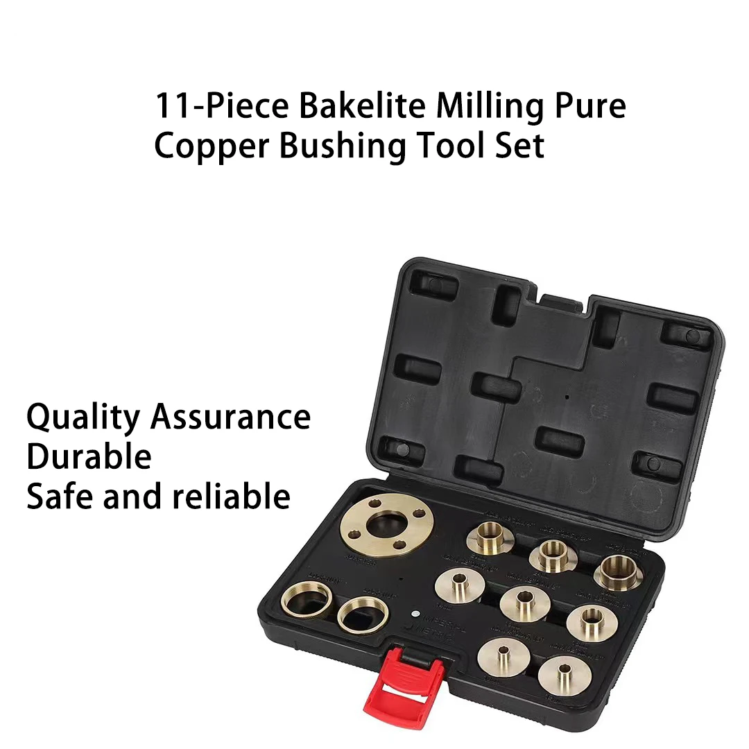 

Woodworking Router Bushing Guide 10-30mm Copper Premium Router Guide Bush 11pcs