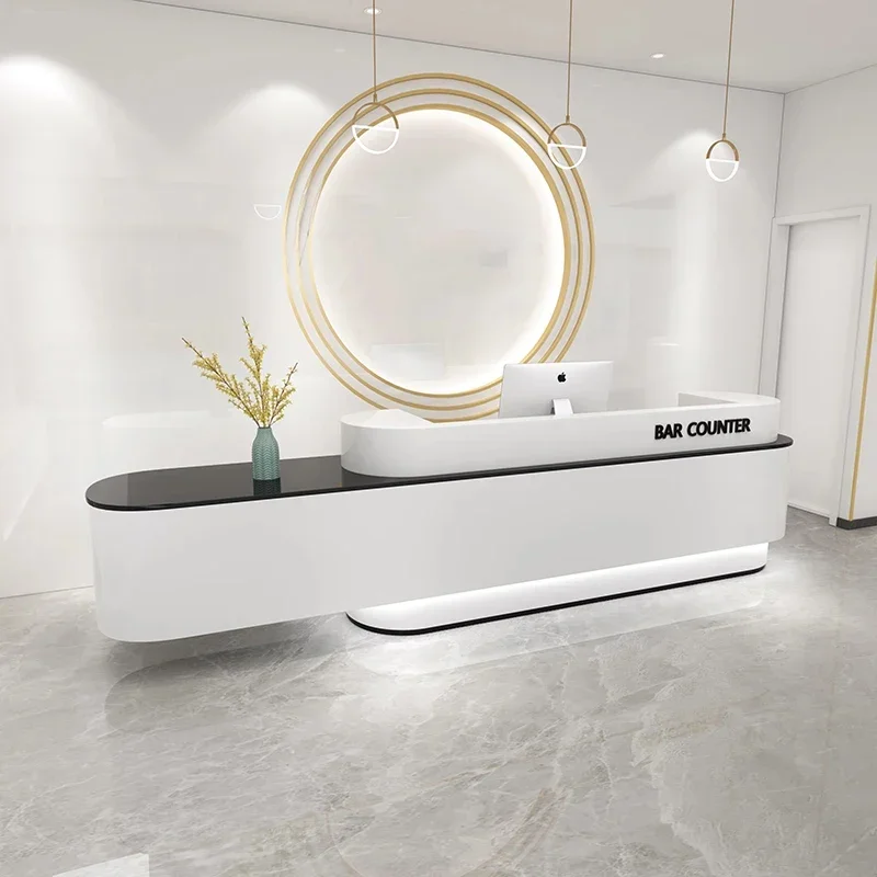 

Salon Clothing Cash Bar Counter Retail Shop Hair Salon Reception Desk Executive Office Theke Rezeption Commercial Furniture