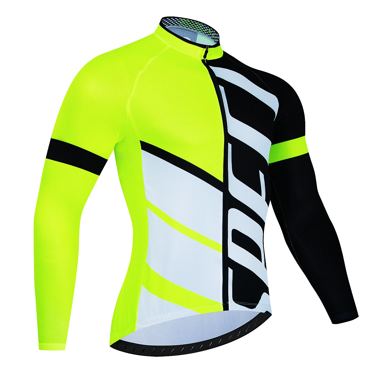 Fluoreszierende Gelbe Männer Herbst Fahrrad Kleidung Straße Racing Kleidung Atmungsaktive Frühling Bike Shirt Langarm Radfahren Jersey – Detail 3