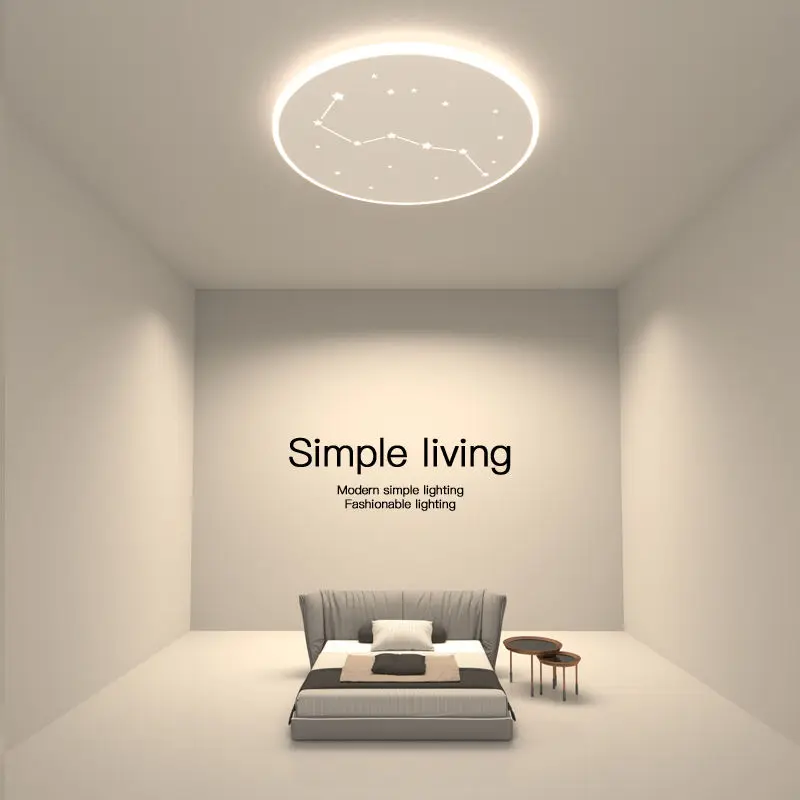 

Bedroom Light, Circular Ceiling Light, Modern and Simple LED Lighting Fixture Warm and Romantic Big Dipper Seven Star Light