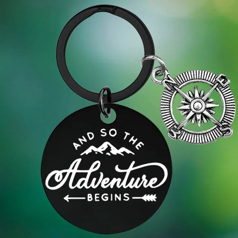 2023 Graduate Gifts Keychain And So The Adventure Begins Key Chain Pendant College Graduation Gifts