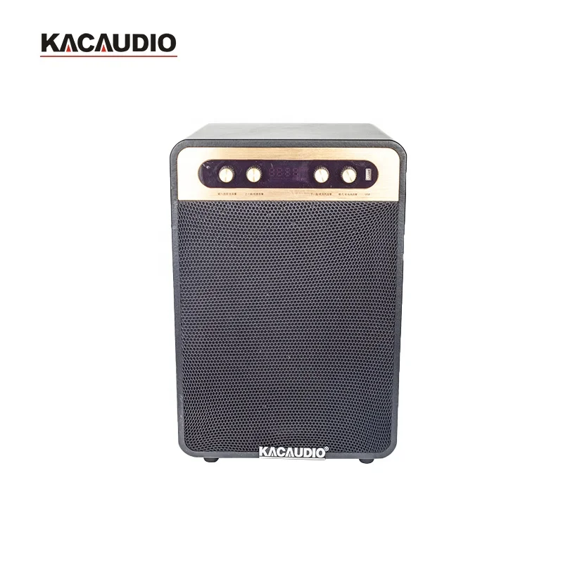 2021 Retro BT-luidspreker Oplaadbare DJ-knopknopluidsprekers met microfoon