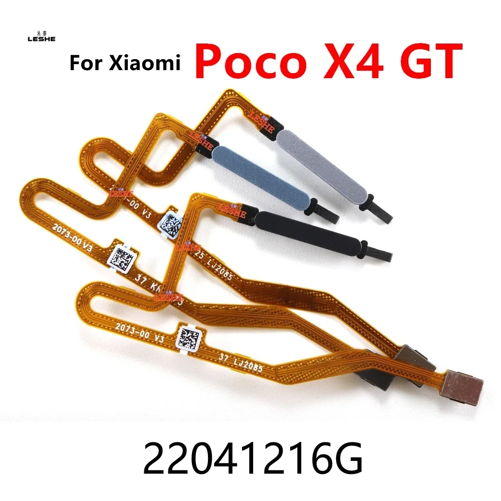 

Home Button Fingerprint Sensor Flex For Xiaomi Poco X4 GT With Power Key Button Flex Cable 22041216G