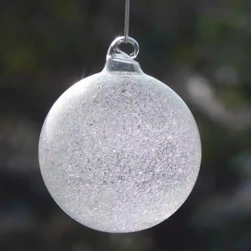 

8pcs/pack Diameter=8cm Inner Fragment Glass Ball Pendant Home Decoration Christmas Day Tree Hanging Ornament Globe Festival Gift