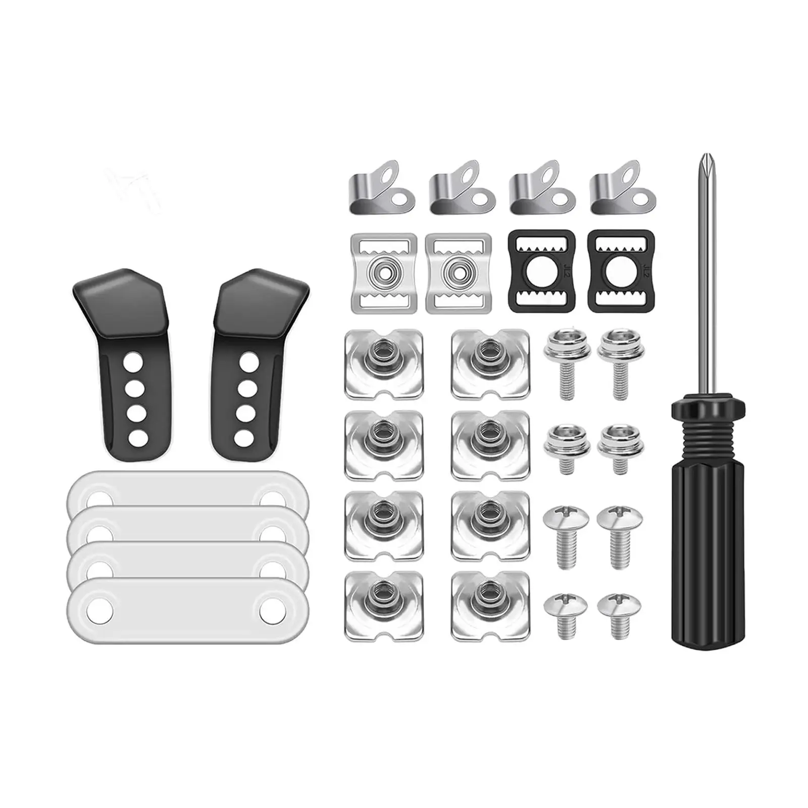 31pcs Hockey Helmet Repair Kit, Football Helmet Hardware Replacement Parts Accessories Football Visor Clips, Rubber Gaskets