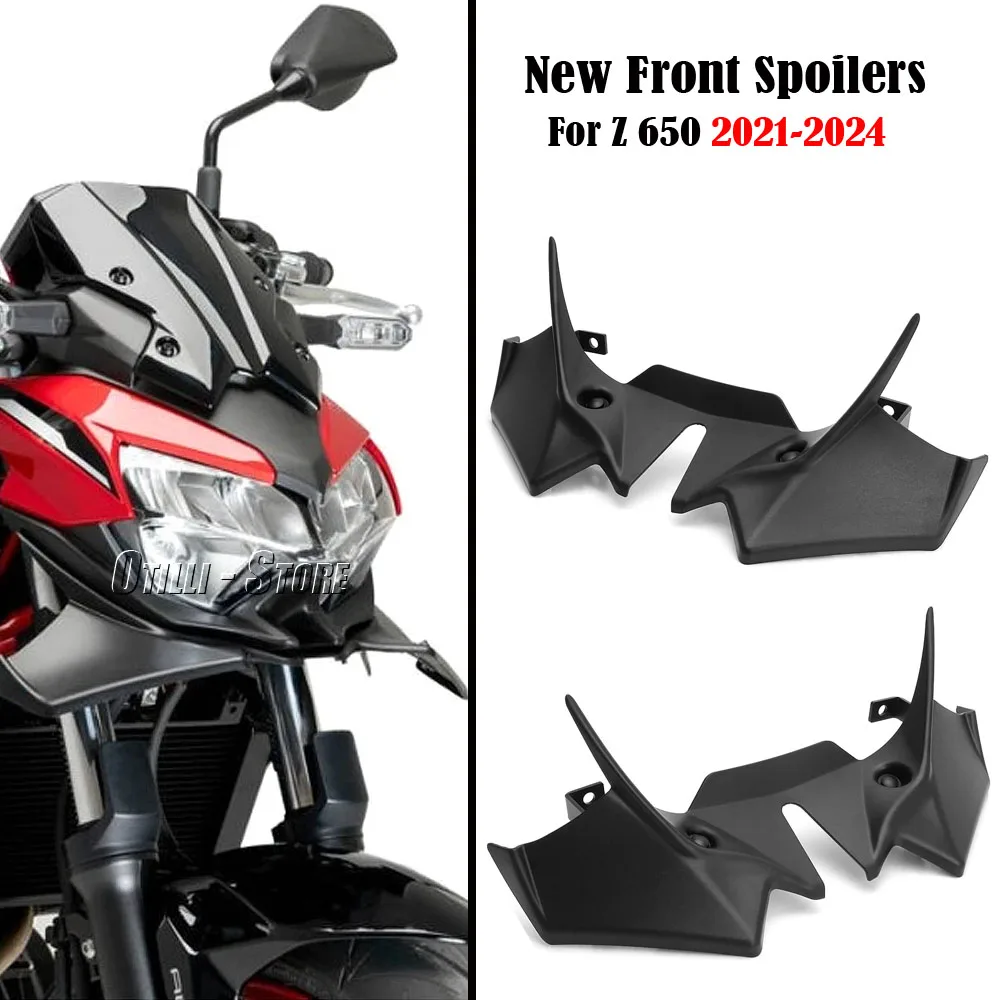 

New For Kawasaki Z 650 Z650 z650 2021 2022 2023 2024 Motorcycle Naked Front Spoiler Winglet Aerodynamic Wing Kit