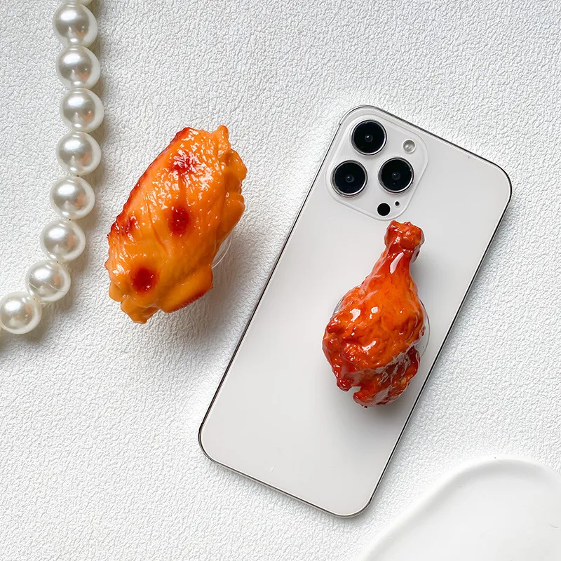

Chicken wings Drumsticks Mobile Phone Stand Holder Fold Tok Support For IPhone 16 15 Xiaomi Phone Accessories Stand Holder