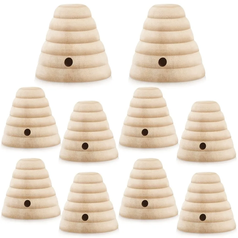 

20pcs Bee Hive Decor Unfinished Threaded Honeycomb Farmhouse Tiered Tray Decor Mini Beehive Model Bee Garden Decor for DIY Craft