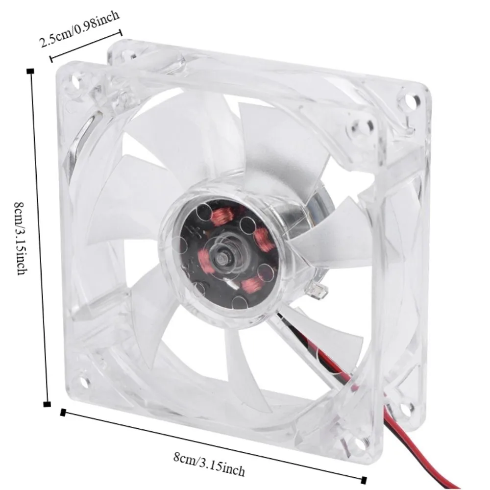 Durable 80mm LED Cooling Fan 12V 4Pin PC Case Fan Blue/Colorful Computer Cooler Computer Cooling