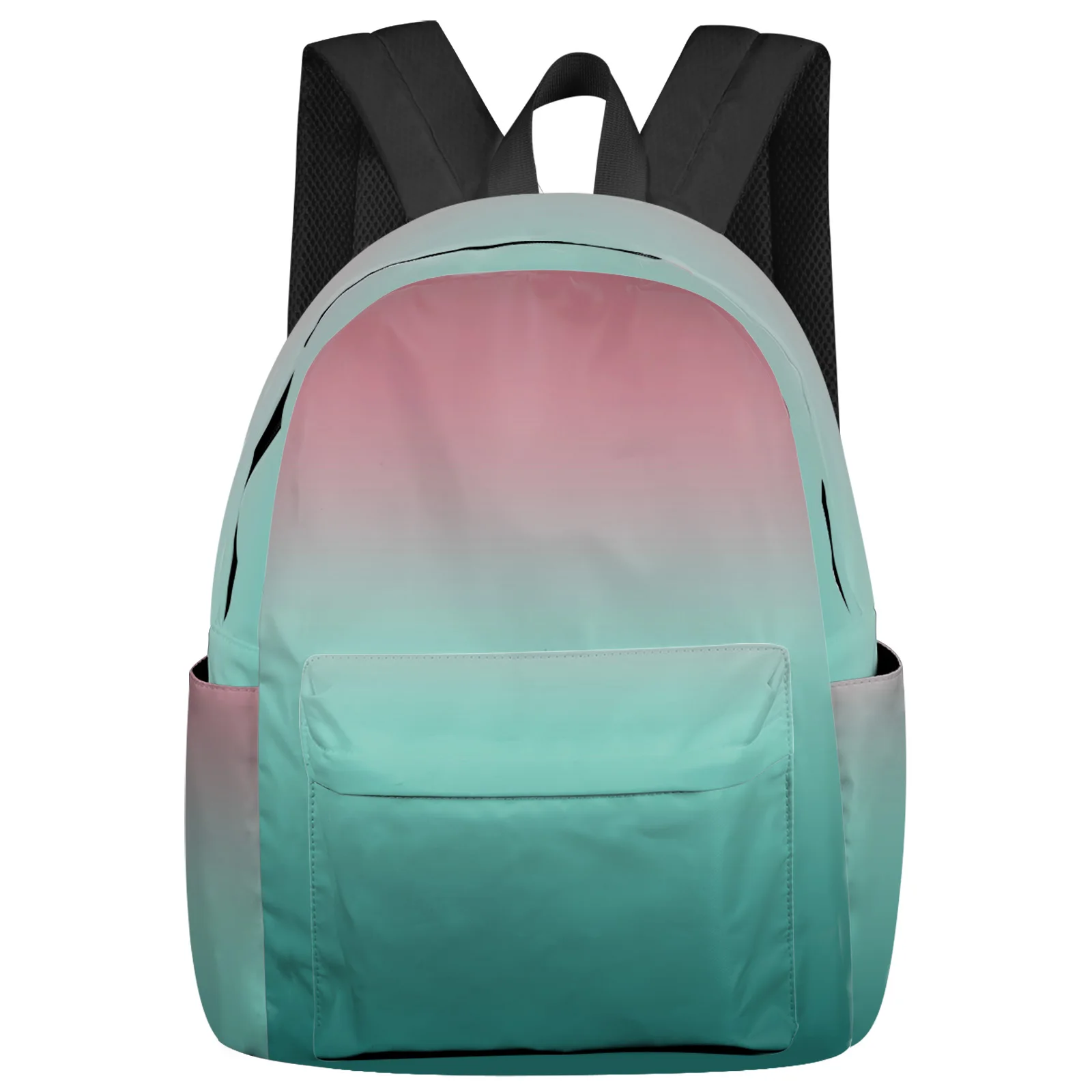 

Green Pink Gradient Feminina Backpacks Teenagers Student School Bags Laptop Custom Backpack For Men Women Female Travel Mochila