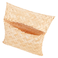 Tea Storage Box Bamboo Woven Pouch Snack Bags Lid Design Lightweight Portable Practical Durable Storage Wedding Candy Tea Small