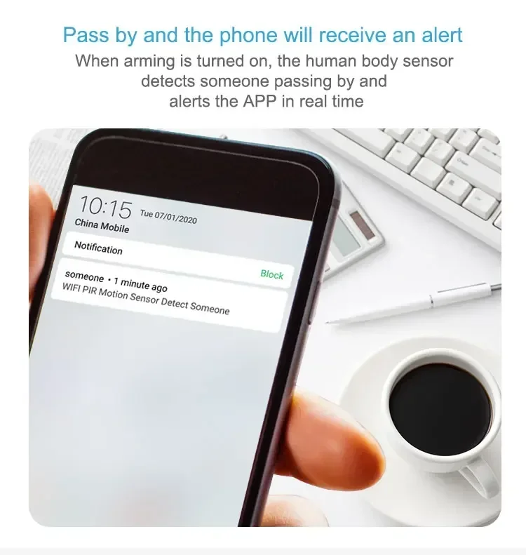 WIFI Smart PIR MotionTuya   Wireless Home Automation System Via Alexa Google Home Detector Movement Sensor Smart Life APP