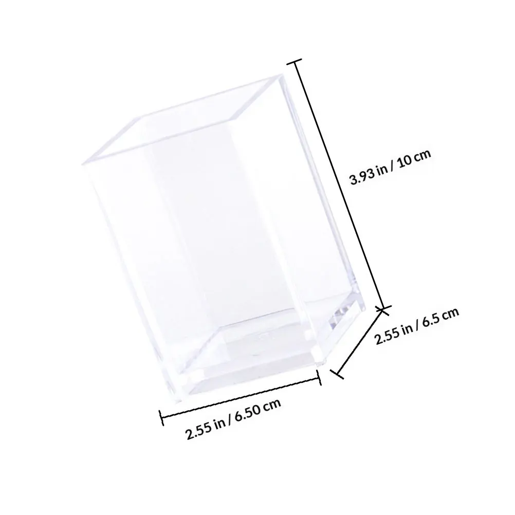 1Pcs Eco Friendly Transparent Square Pen Holder Desktop Storage Box for Makeup Brushes Lipstick Eyebrow Pencil