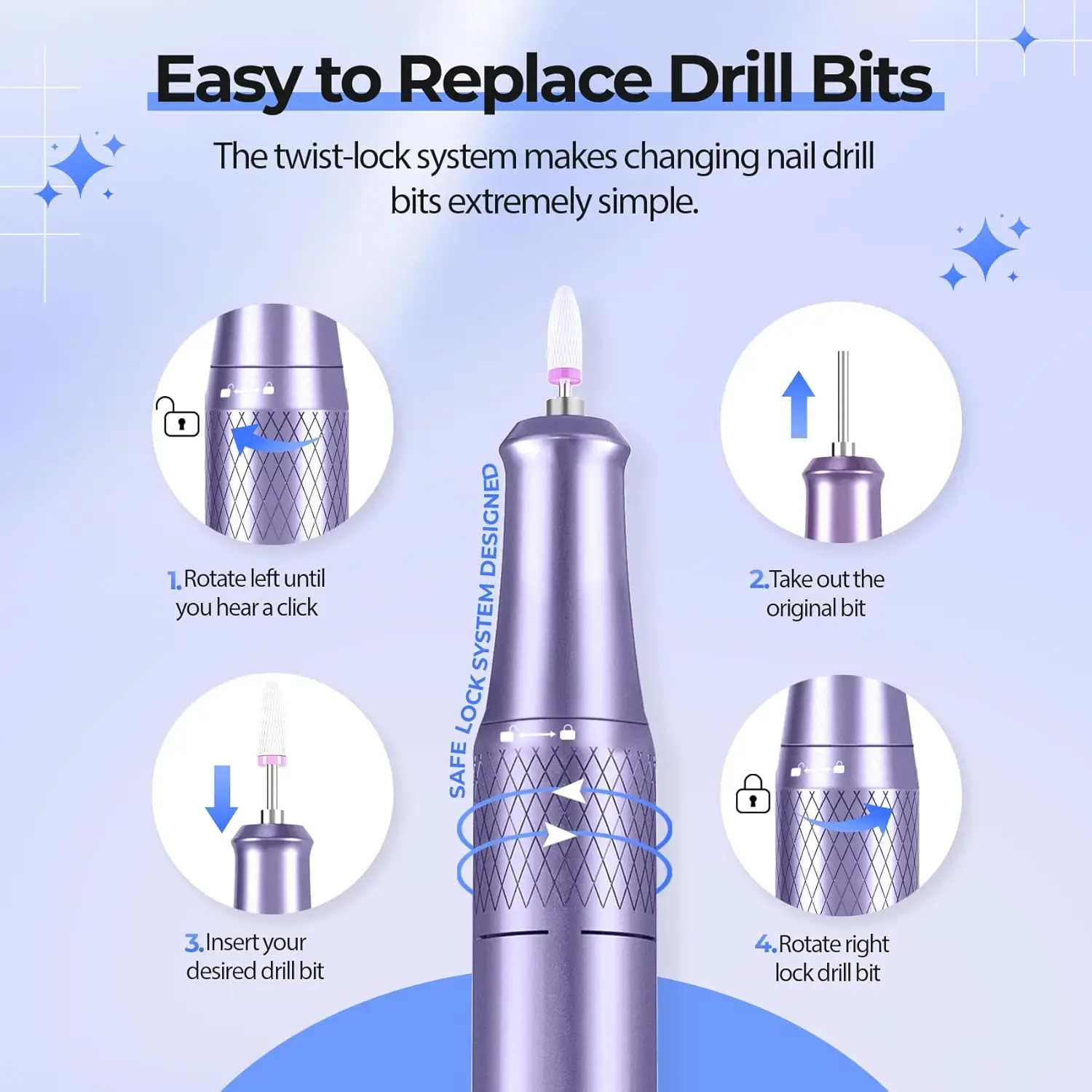 Professional Electric Nail Drill Kit: 40000RPM High-Speed Machine with LCD Display for Salon and Home Manicure