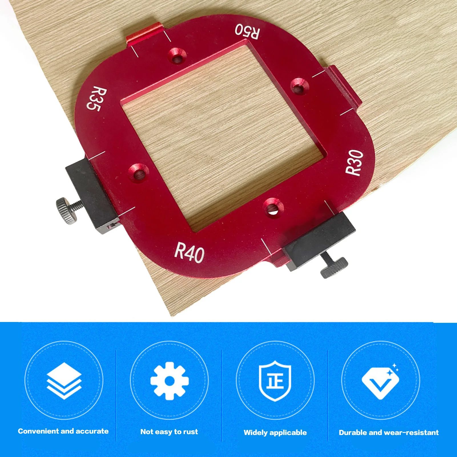 Corner Radius Routing Templates Reusable Positioning Accurately Measure for Furniture Ecological Board