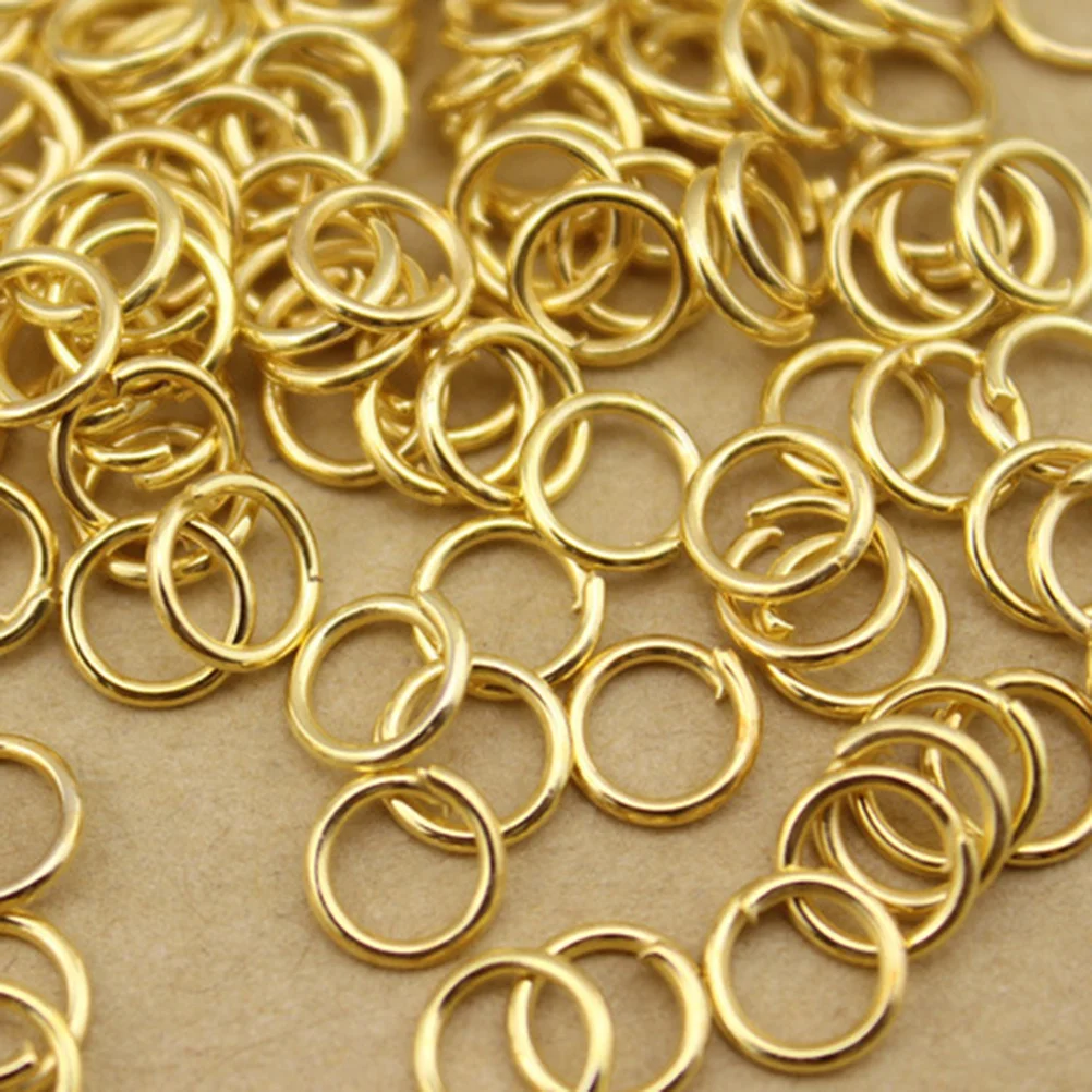 

180pcs Round Shape Ring 12Mm Gold Double-Sided Plated Non-Welded Durable For Diy Jewelry Making Crafts Belts Harnesses Jump