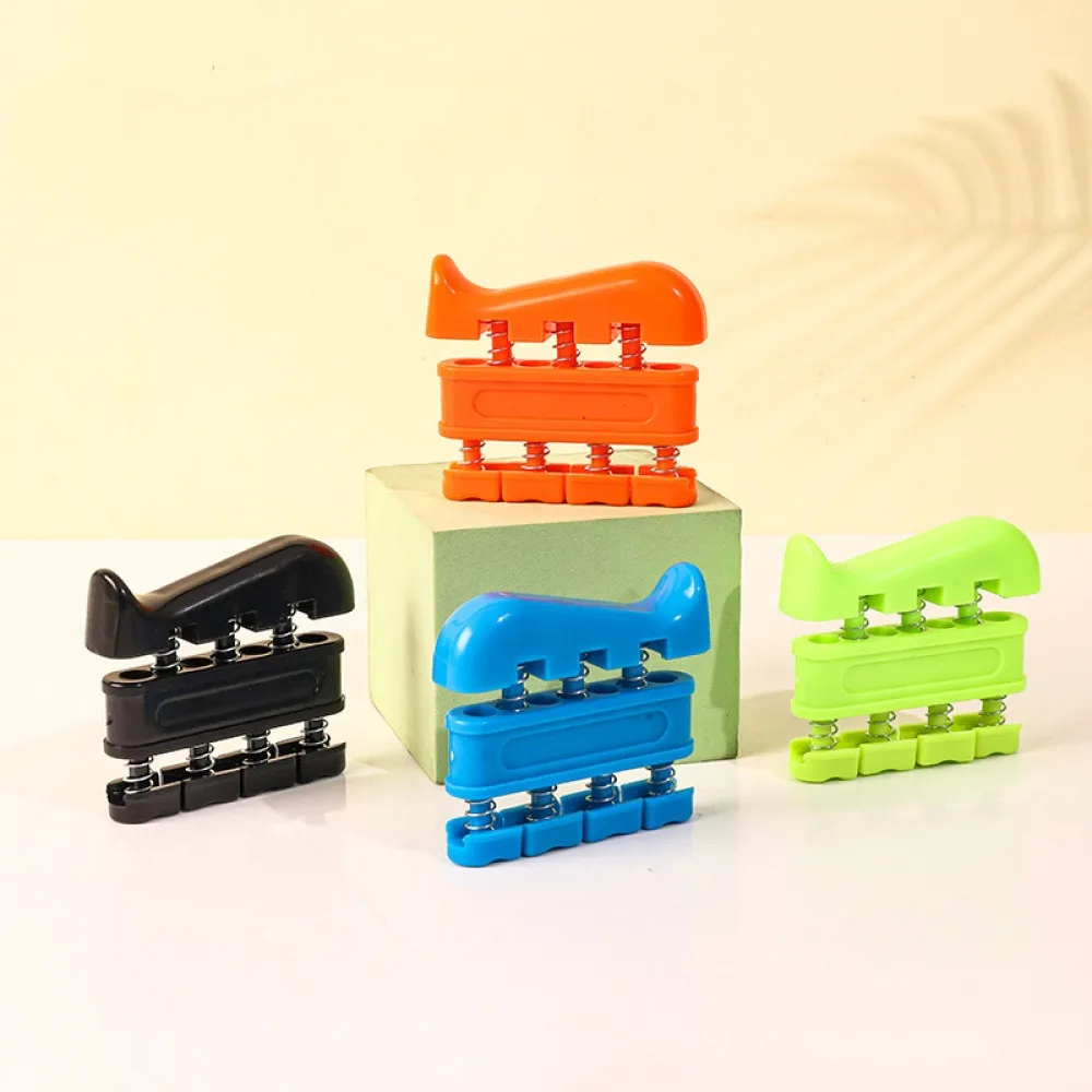 2 Pack Finger Hand Grip Strengthener, Independent 5 Springs Finger Extension Trainer, Plastic Finger Exerciser for Hand Rehabilitation Guitar Piano Training Stress Relief Men Women Elderly Gift