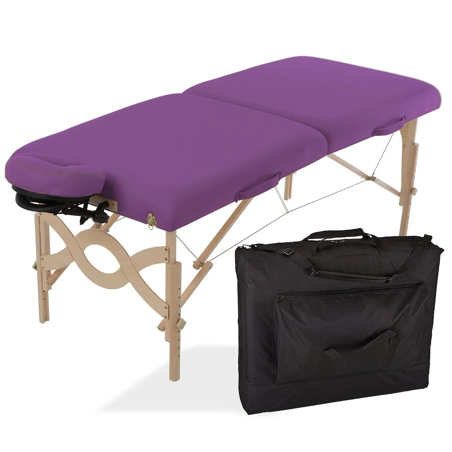 Tragbares Massagetisch-Set AVALON – Reiki-Endplatte, Premium Flex-Rest Gesichtsauflage & Strata-Kissen, Tragetasche, Maßgefertigt