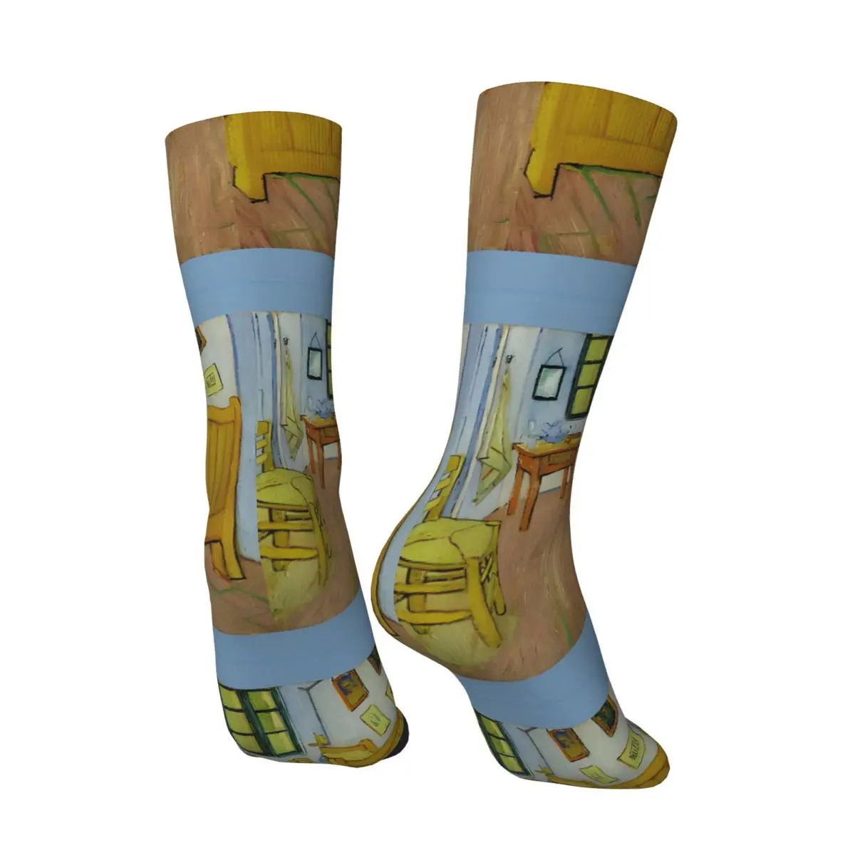 Calcetines Van Gogh para dormitorio en Arles, medias coreanas, calcetines antideslizantes de invierno para hombre, calcetines deportivos cómodos estampados para correr