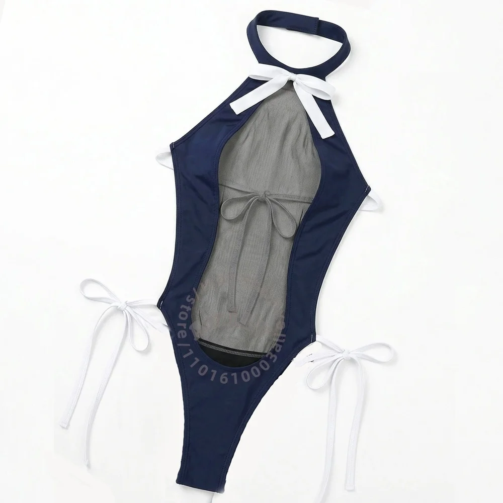 

AniLV Anime Cute Girl Swimsuit Mesh Hollow Bodysuit Sexy Lingerie Temptation Pajamas Erotic Outfit Cosplay Costumes