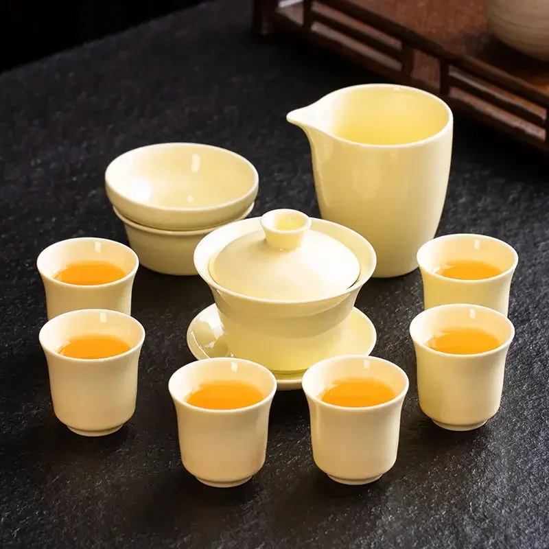 

Высококлассный чайный сервиз, роскошный бытовой простой современный топаз, кунг-фу, 2024, новый роскошный элитный чайник, чай