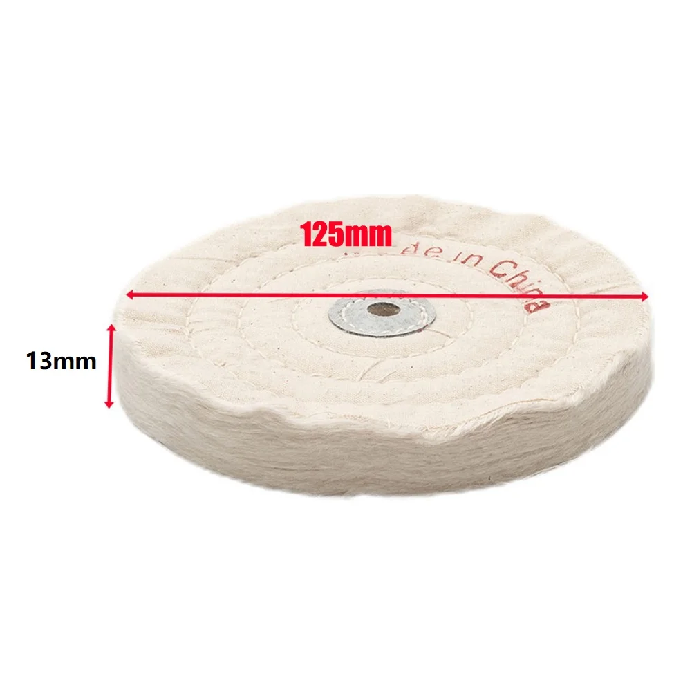 1 Pc Cloth 5inch 125mm Polishing Wheel Polishing Pad 12mm Bore For Metal Jewelry Wood Grinding Buffing Polisher Accessories