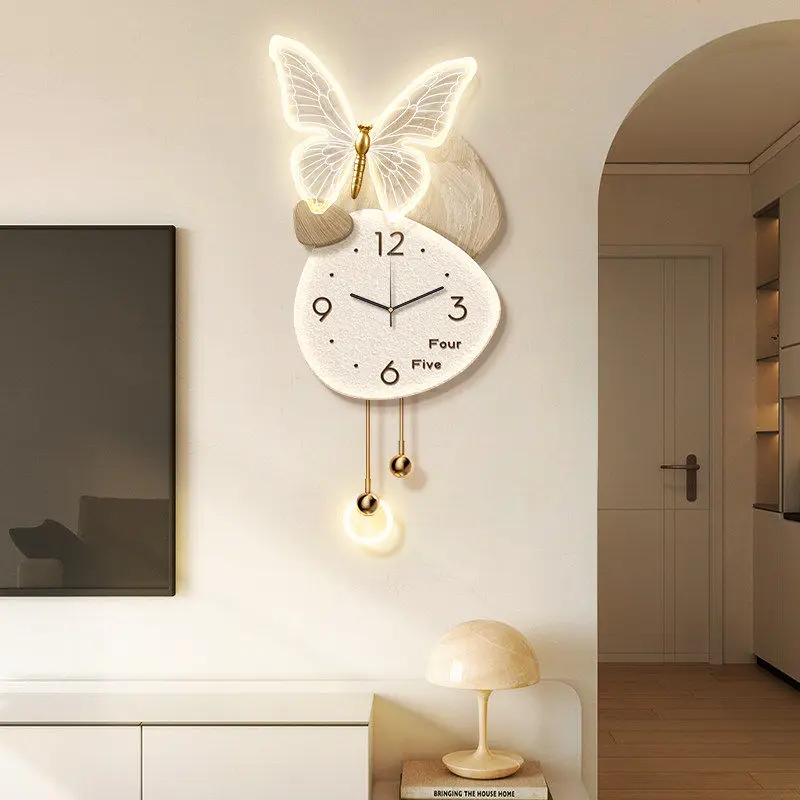 Nordic Fashion Wall Clocks Living Room Modern Minimalist Aesthetic Wall Clocks Chinese Style Creative Reloj Pared Wall Decor
