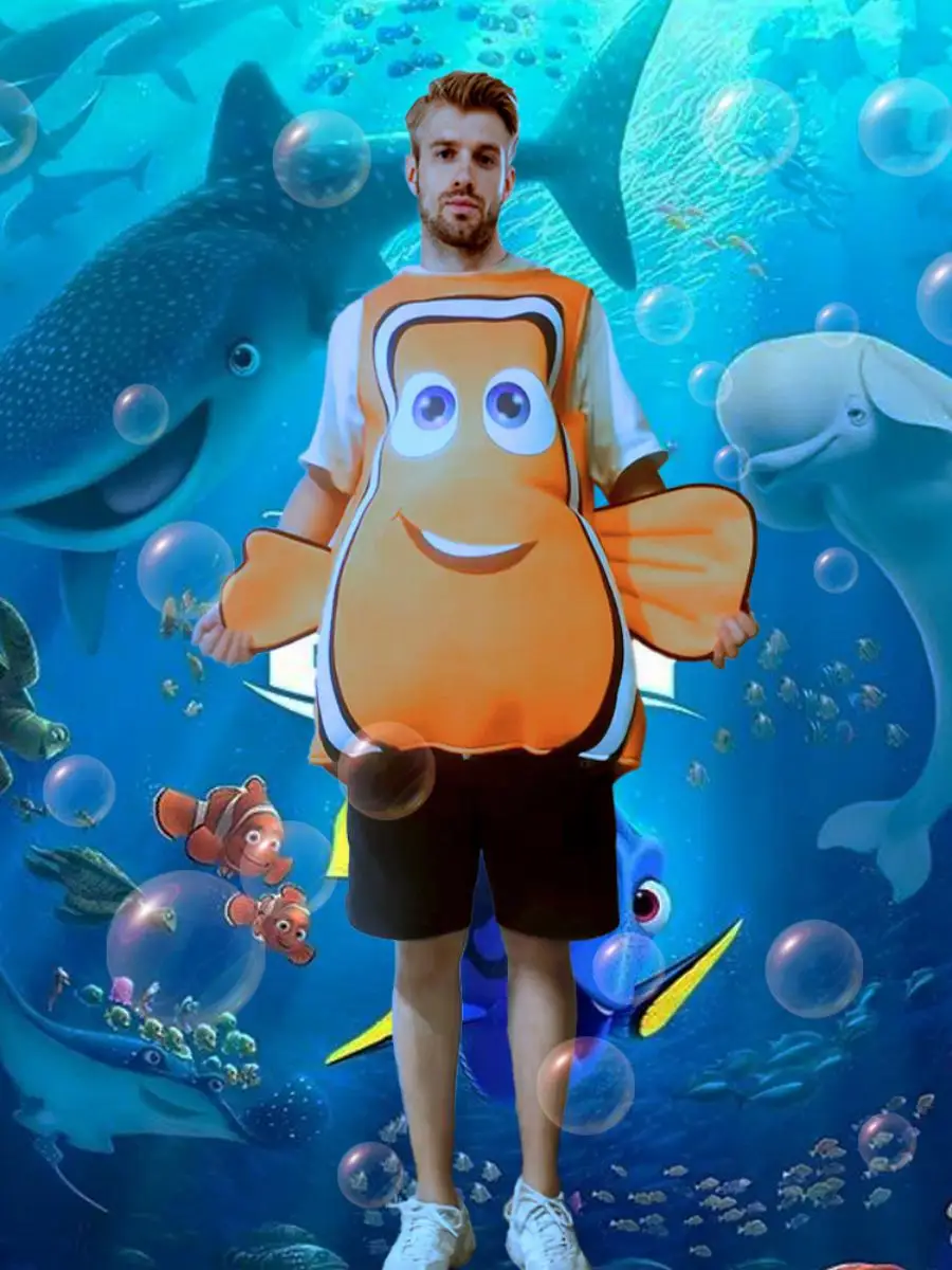 Halloween Tierkostüm Nemo Clownfi Cosite Sponge Playwear Polyester Frühlingsfaion Traditionelle Damenbekleidung