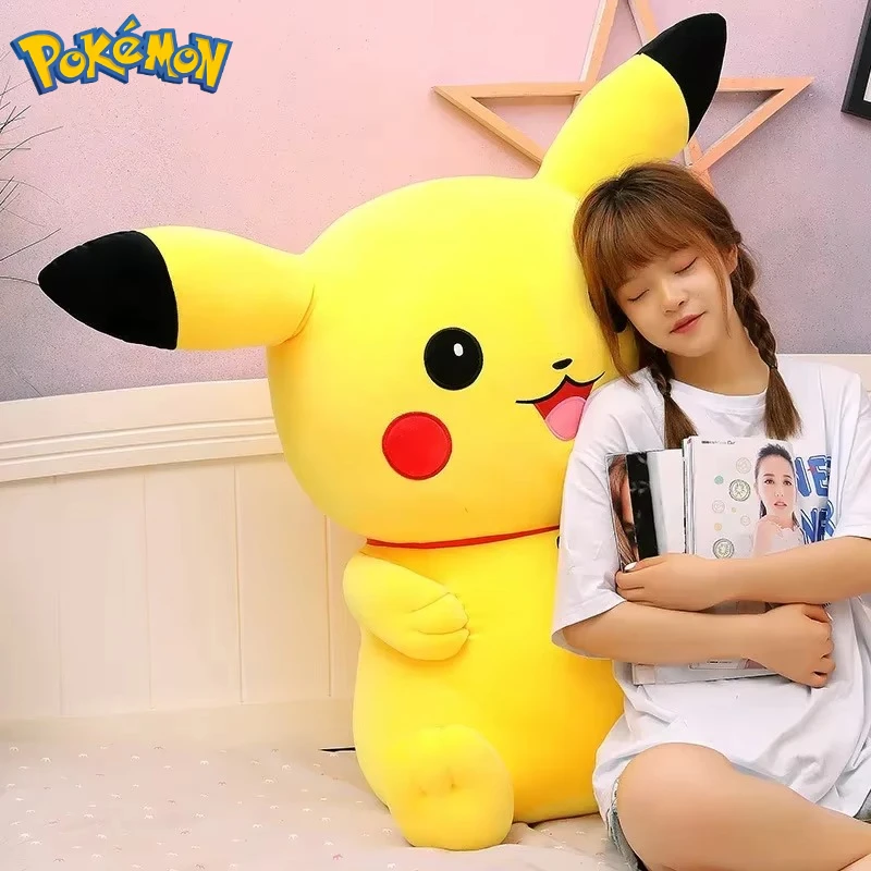 Big Size Pokemon Pikachu  Plush Toy Kawaii Stuffed Cartoon Anime Comfortable Soft Doll children Plushies Gift