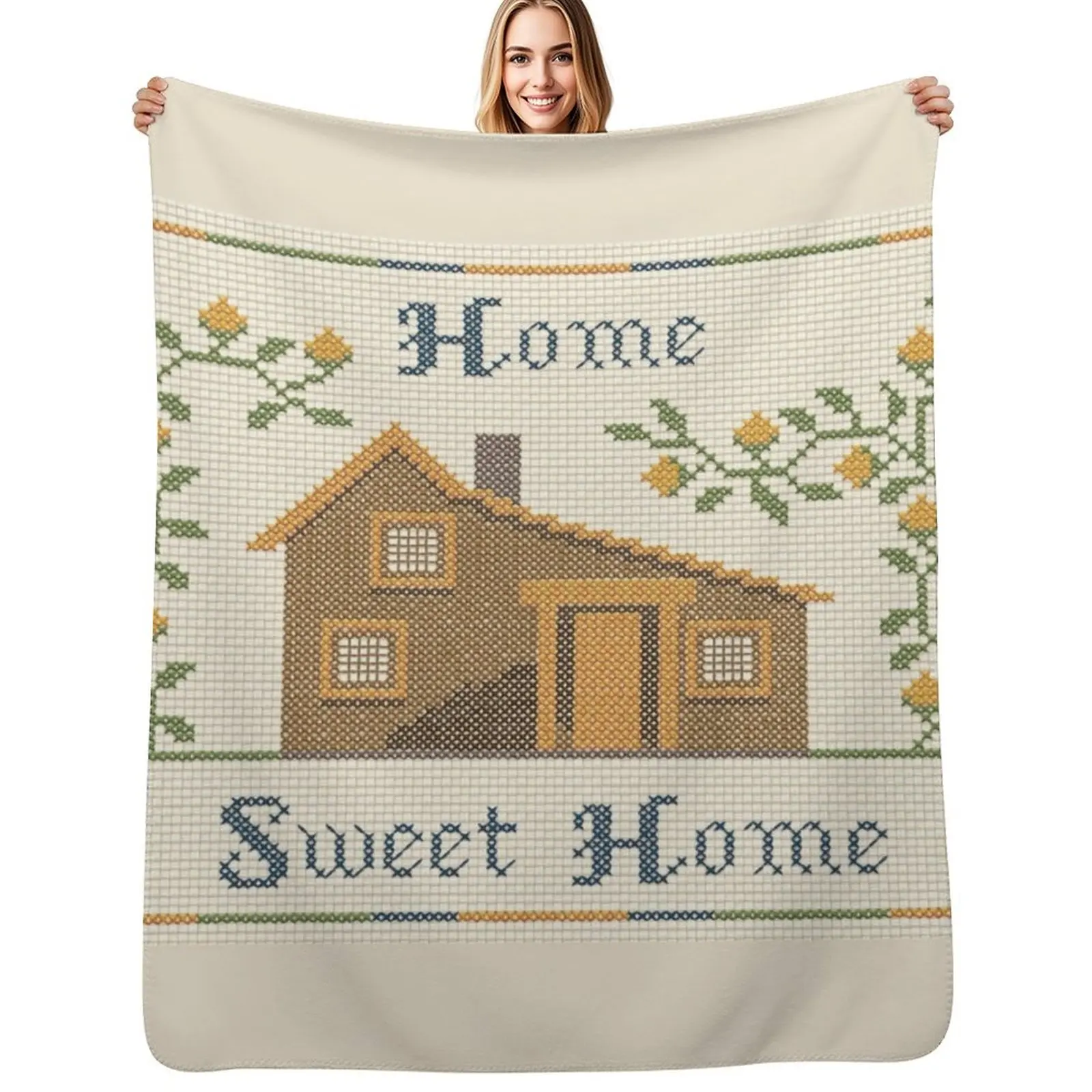 Sweet Prairie Home Throw Blanket Durable Warm Blanket for Daily Home Use