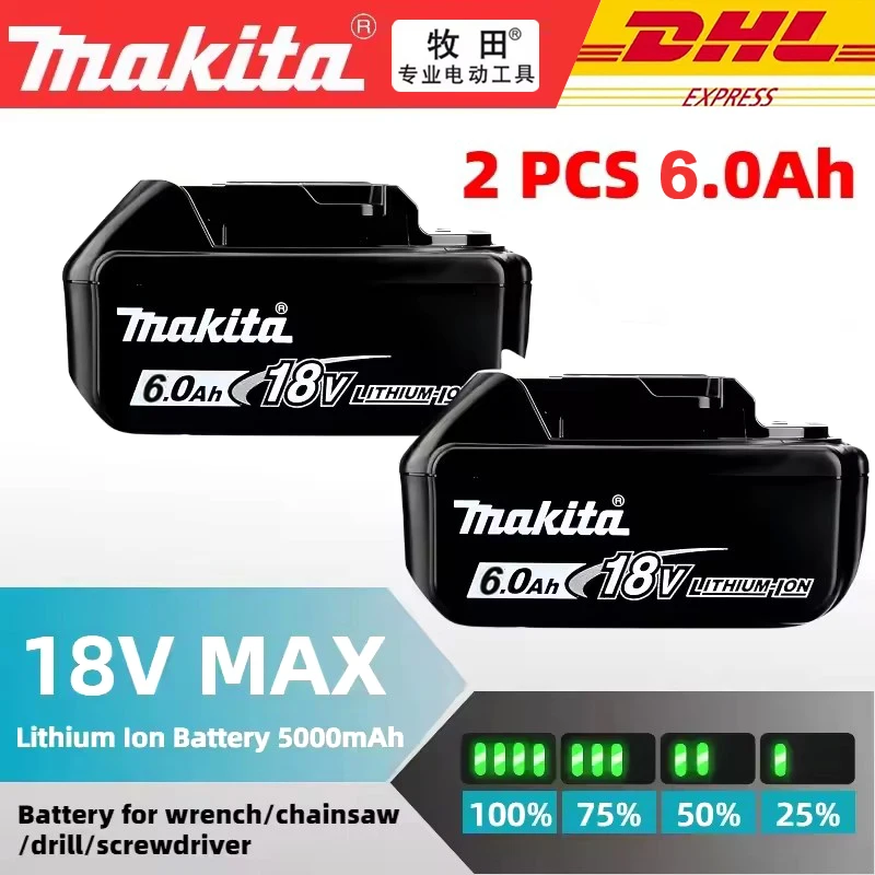 

Original 100% Makita18V rechargeable battery screwdriver battery with charger for Makita 6Ah replacement power tool battery
