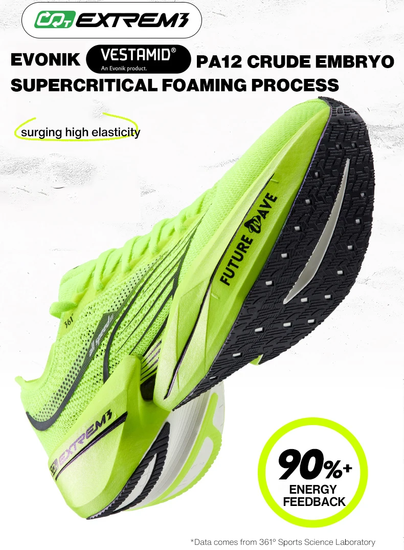 361 Degrees Furious Future Men Running Shoes Professional Marathon Sports Racing Breathable Cushioning Male Sneakers 672412213F