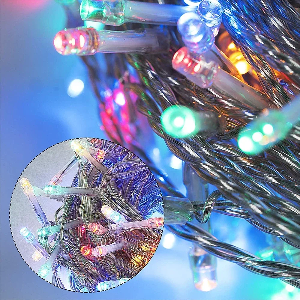 5M-100M Christmas Fairy String Lights LED Chain Garland Outdoor Waterproof For Holiday Ramadan Home Party Wedding Garden Decor