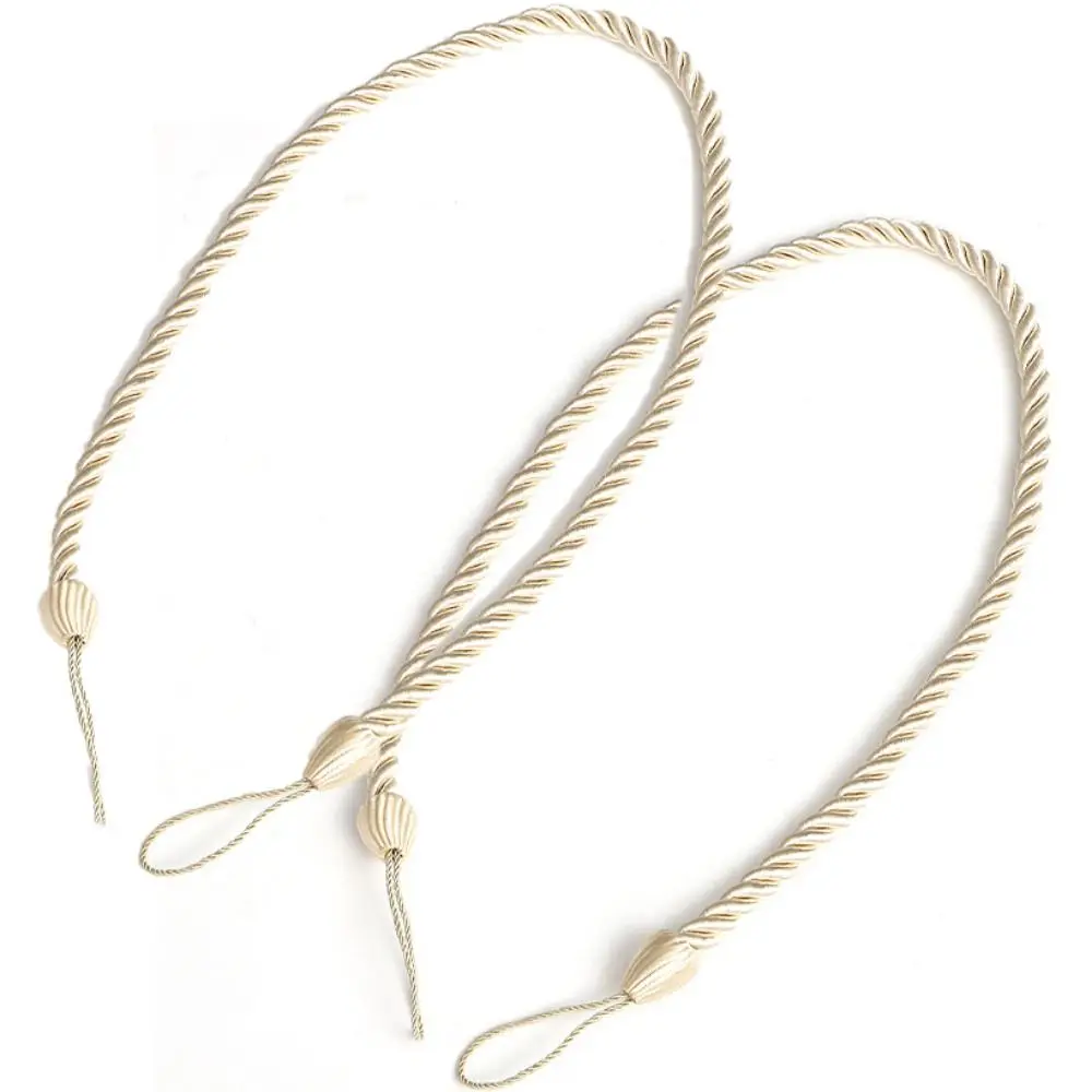 2Pcs Handmad Curtain Woven Tiebacks Ins Style Easy to Use Curtains Binding Rope Light Luxury Curtains Tied Strap Room