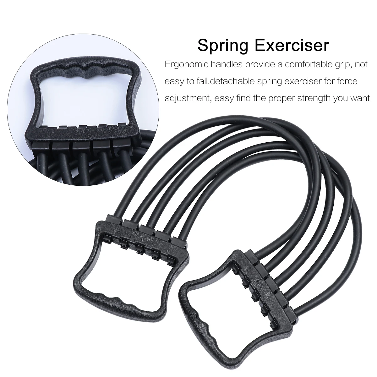 

1pc Chest Expander Detachable Adjustable Spring Exerciser Arm Pulling Resistant Band For Pectoral Muscle Training Home Office