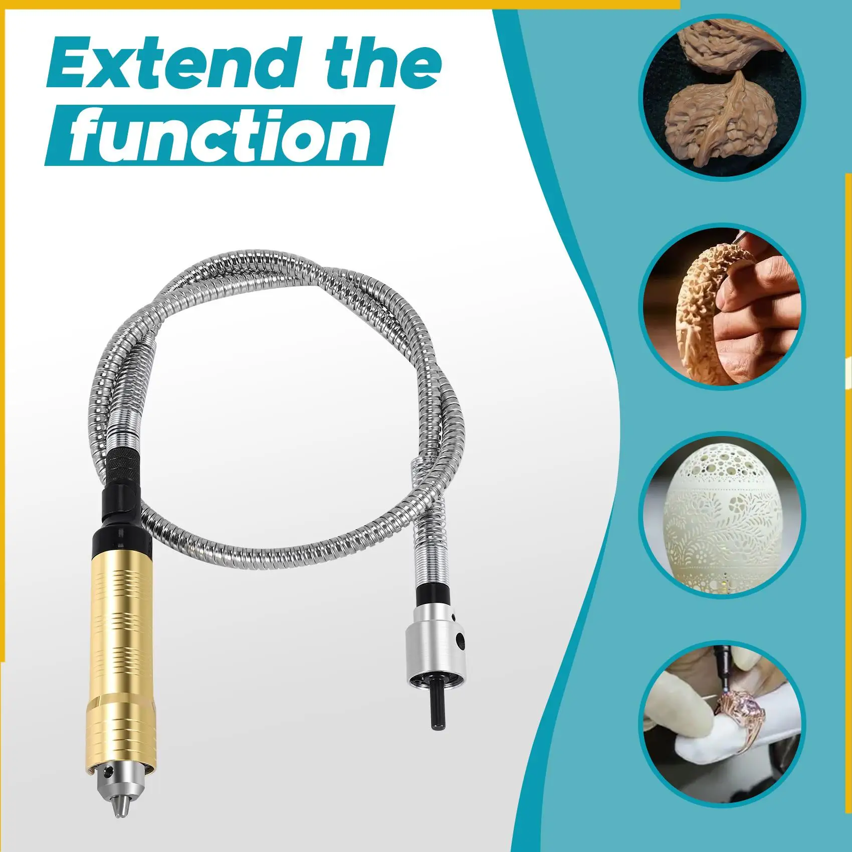 

A92P Rotary Grinder Tool Flexible Flex Shaft Fits + 0.3-6.5Mm Handpiece For Dremel Style Electric Drill Rotary Tool Accessories
