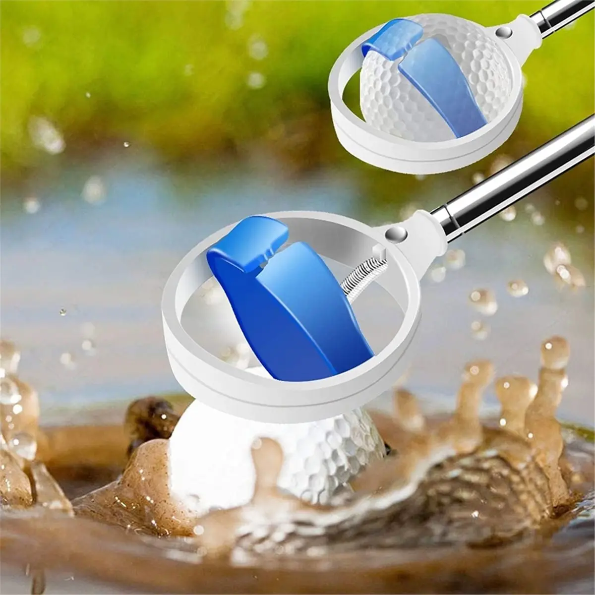 POPULAR-Tools Telescopic Golf Ball Retriever Retracted Golf Pick Up Automatic Loc Scoop Pic Golf Ball Catcher