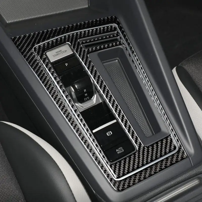 

LHD для VW Golf 8 GTI MK8 2021-2023, аксессуары для салона автомобиля, мягкие декоративные наклейки из углеродного волокна, накладка на панель переключения передач