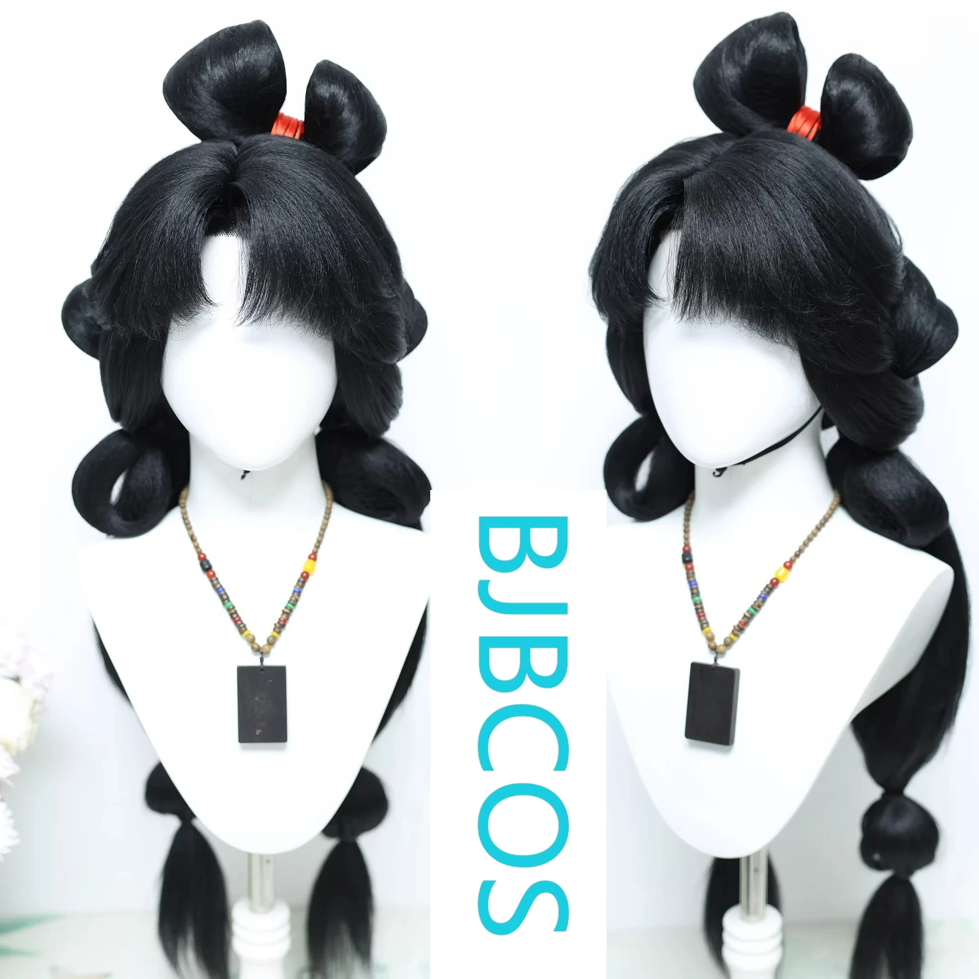 

[Styled Wig]Sword Three Braised Jianghu Lolita Fake Lace Front Wig COS Style Wig Set