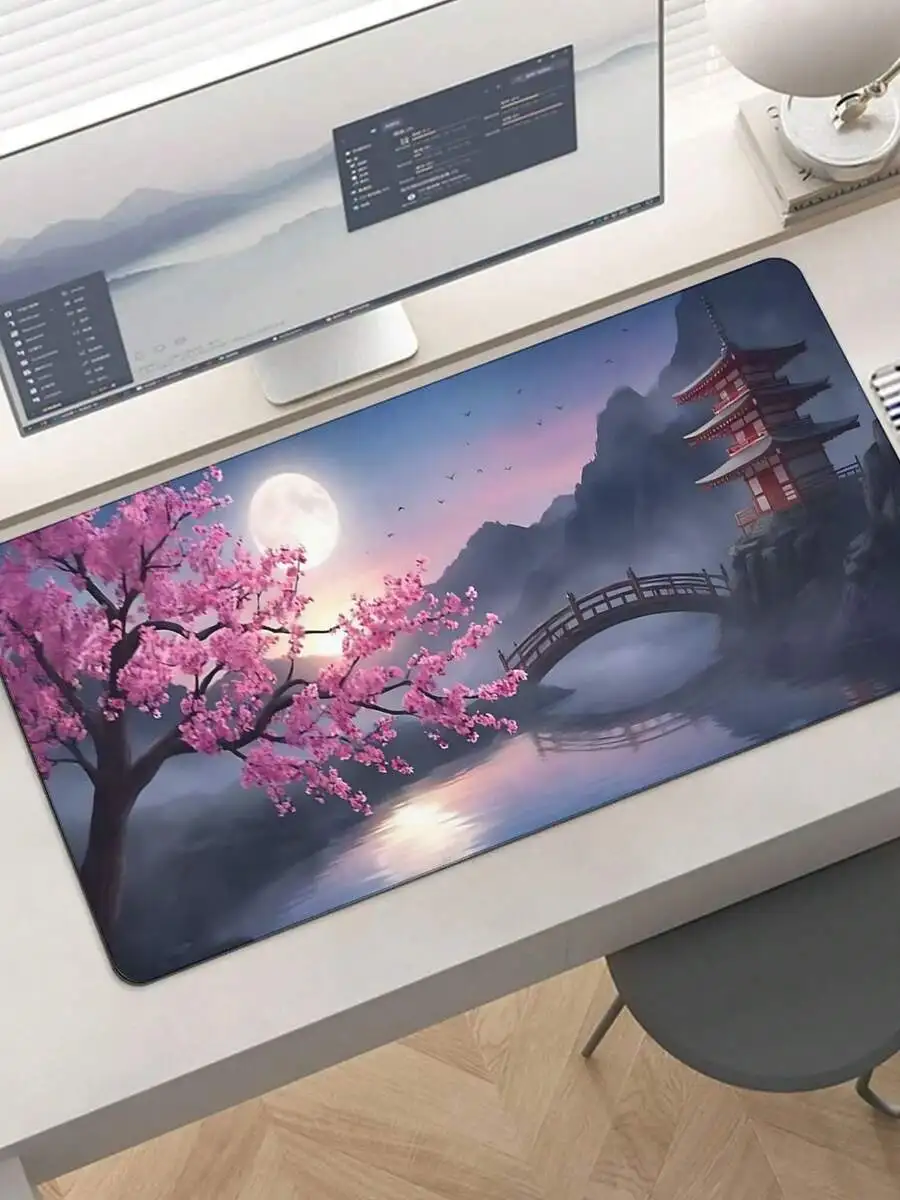 Large Extended Gaming Mouse Pad With Non-Slip Base And Stitched Edges For PC Gamers Streamers