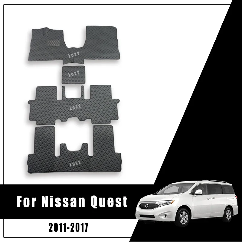 For Nissan Quest 2017 2016 2015 2014 2013 2012 2011 (7 seats) Car Floor Mats Rugs Auto Interior Carpets Accessories Waterproof