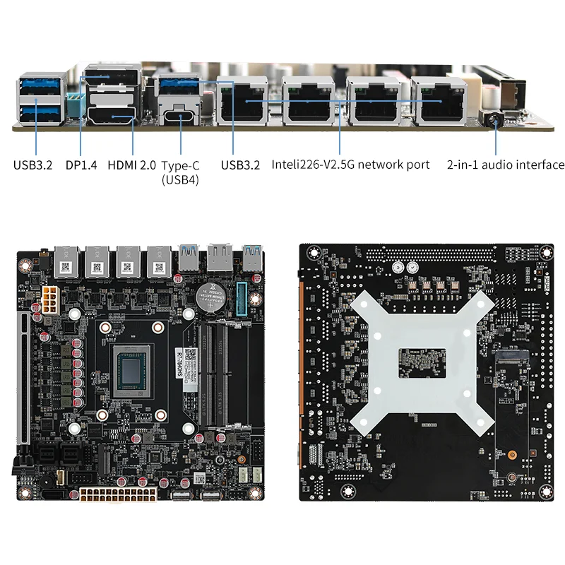 لوحة أم ، 8845HS ، 8 بايز ، 9 خلجان ، معدل USB 4 ، 40 جرام ، شاشة 8K ، 4 شبكة ، G ، 9 ساتا ، PCIE X16 ، ITX