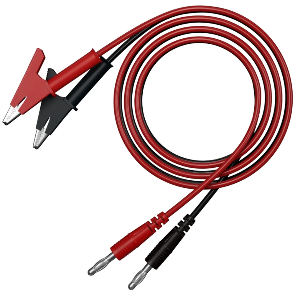 15A Current Capacity Test Cable with 4mm Banana Connector and Crocodile Clip Pure Copper Conductors for Power Supply and Testing