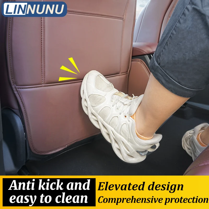 LINNUNU Fit for Geely KX11 Monjaro Manjaro 2022 2023 Anti-Kick Mats Car Seat Back Pad  Anti Child Kick Dirty Protector Interior