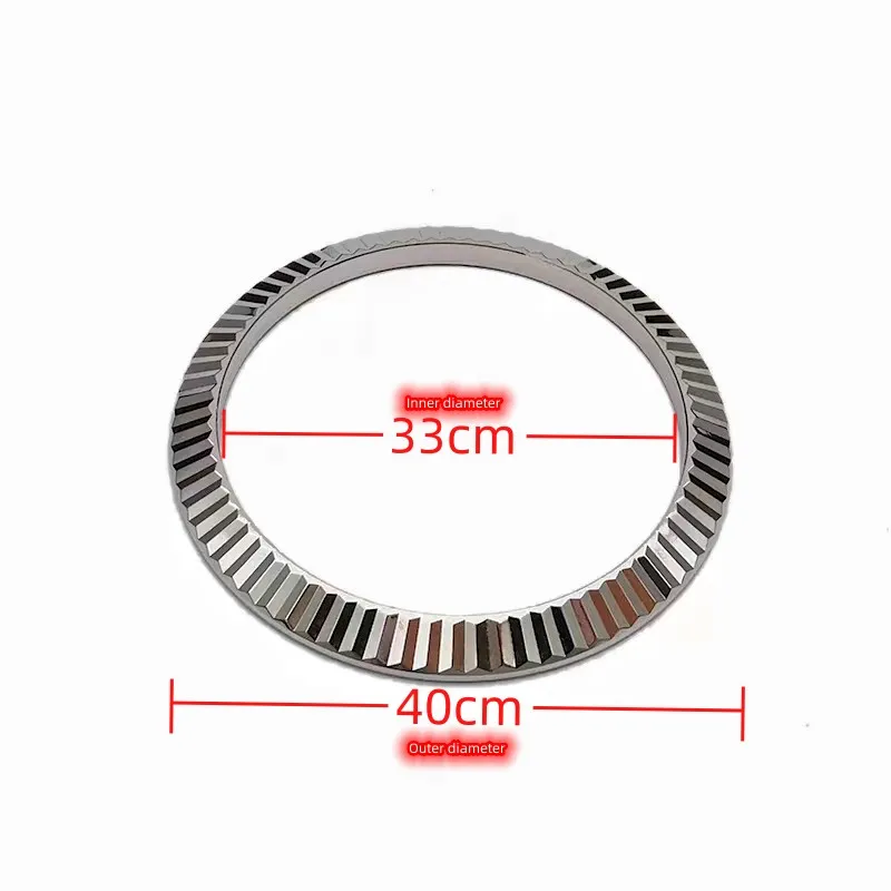 Watch Accessories Silver Gold Rose Gold Steel Dajust Fluted Bezel Fit For RLX 41mm Date Just Watch
