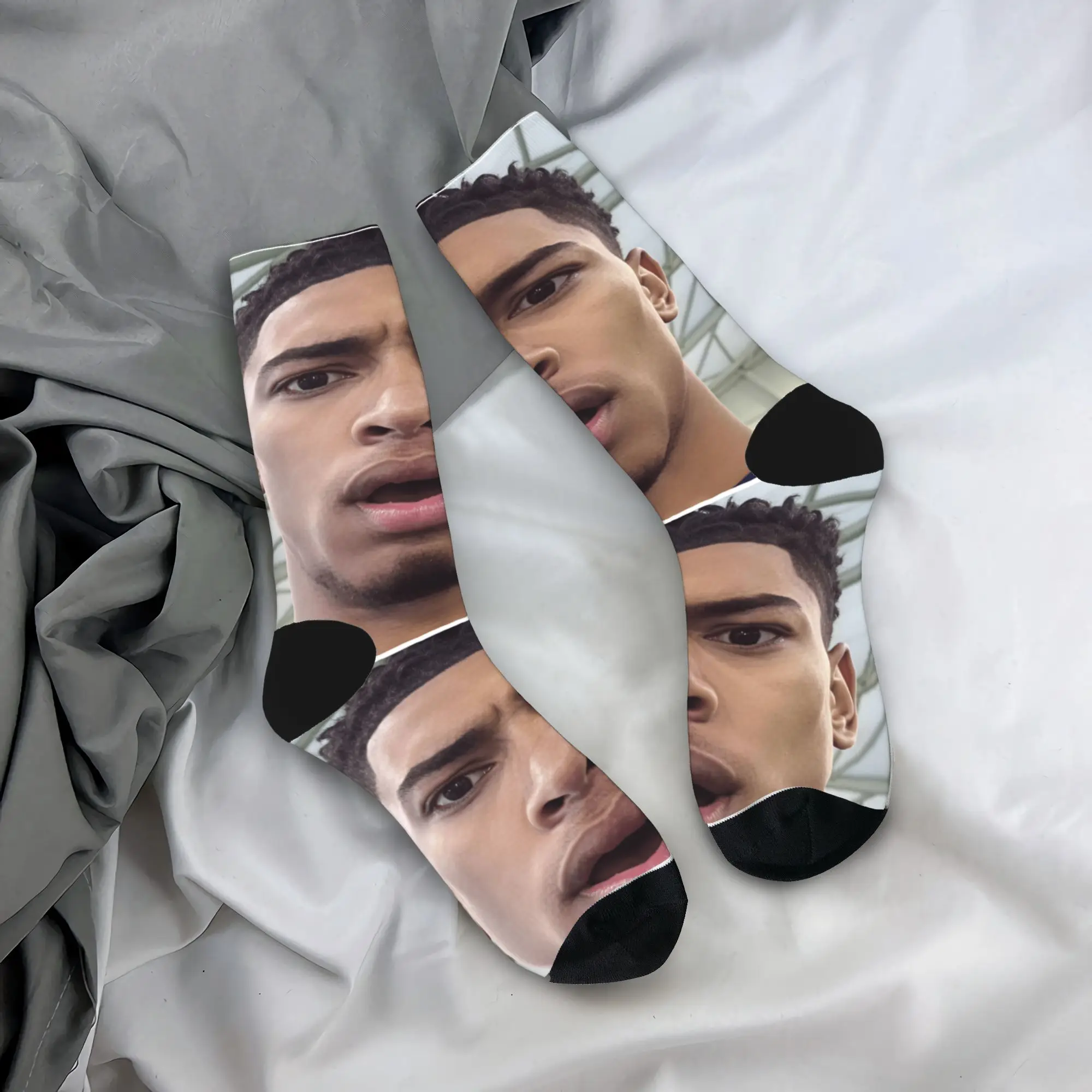 Football J-Jude B-Bellinghams Stockings Women Men  Socks Soft Funny Socks Autumn Outdoor Non-Slip Design Socks Gift